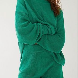 Free People Malibu Surf Set (Sweater only) Golf Green